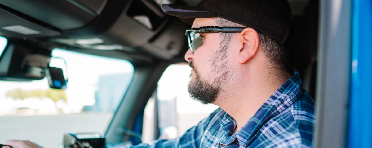 man driving a truck